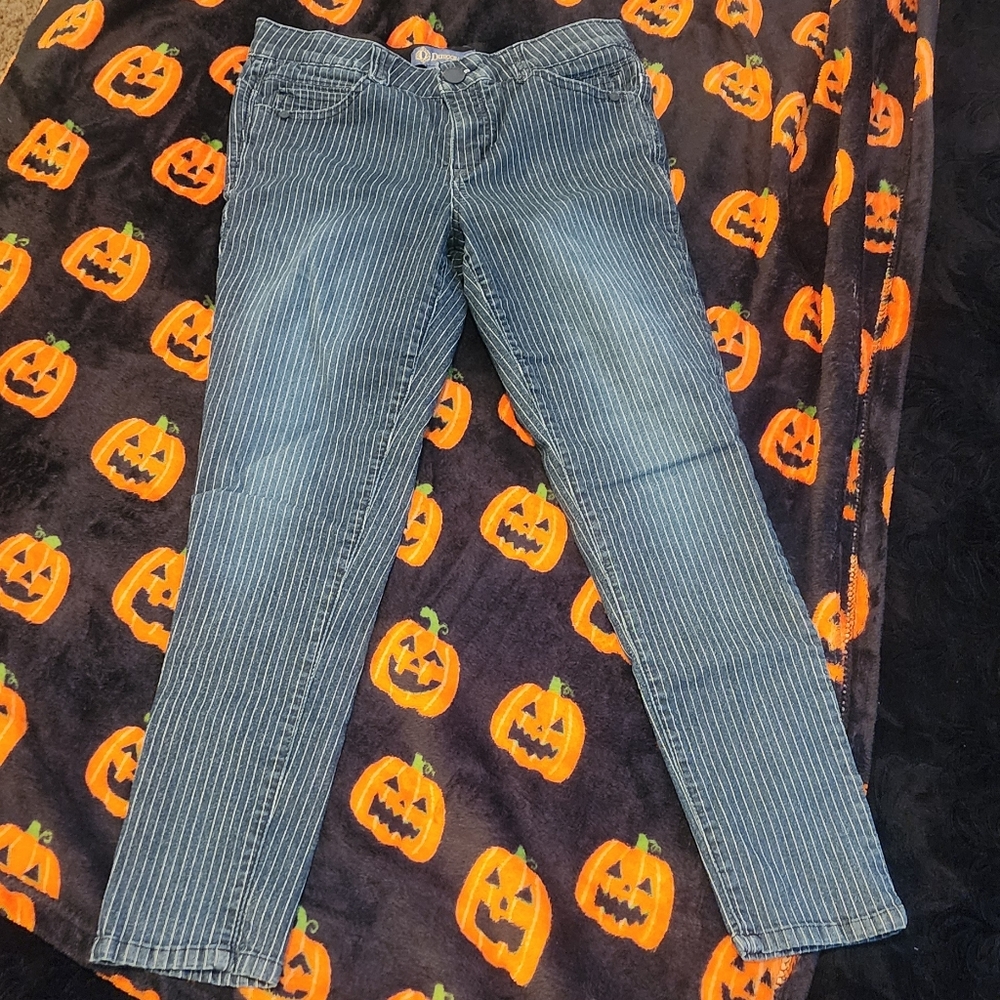 Pinstripe Skinny Jeans